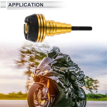 20mm Aluminum Alloy Plastic Motorcycle Slider Frame 1 Pc Gold Tone