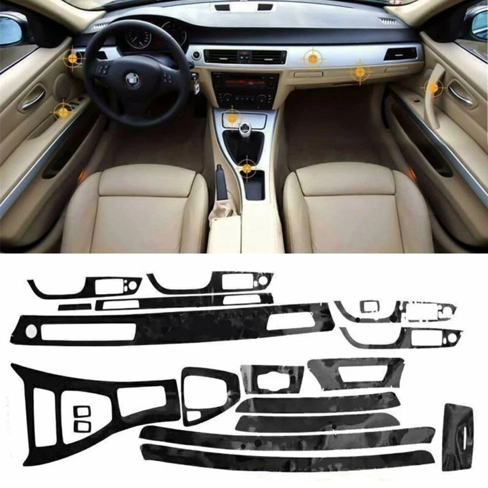 Interior Glossy Black Package Decoration Decals for 3 Series E90 (2005–2012)