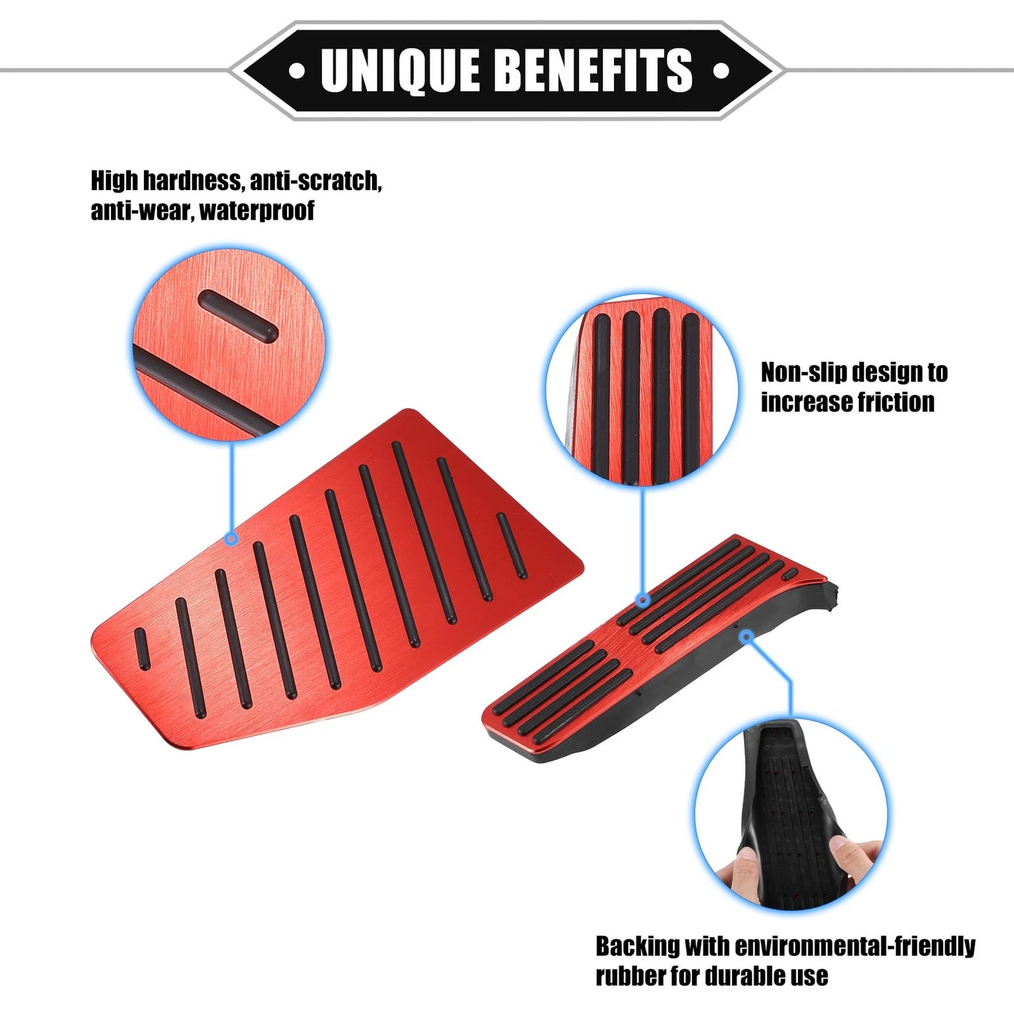 Gas Brake Footrest Pedal Cover for Toyota RAV4 (2019–2023)