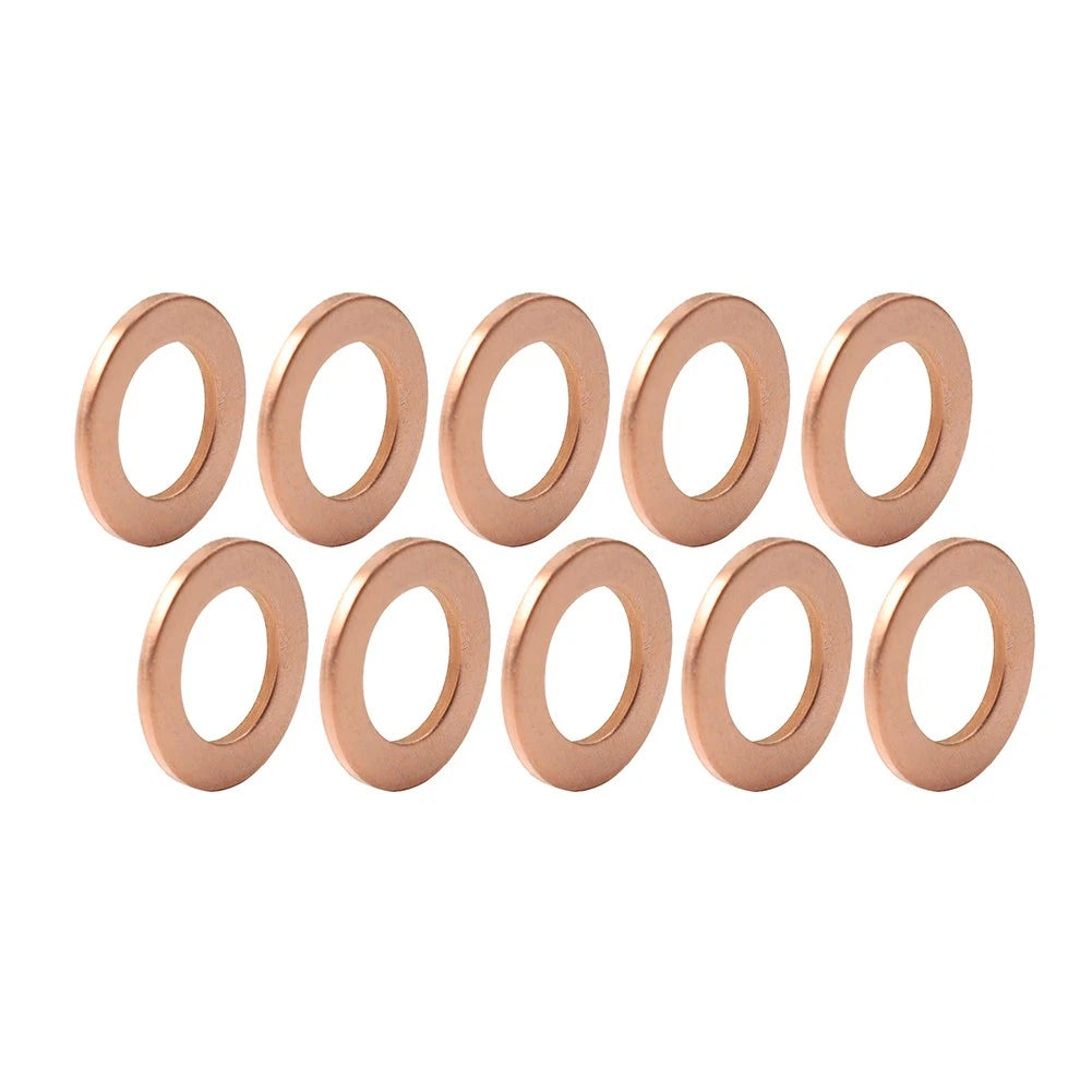 10 x M12 Universal Copper Oil Drain Plug Gasket Seal Ring