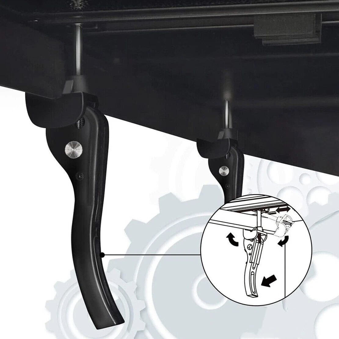 4Pcs Universal Rear Clamp for Hard Tri-Fold Tonneau Cover