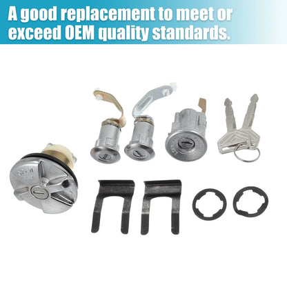 Ignition Lock Cylinder Kit for Toyota - Silver & Black Tone