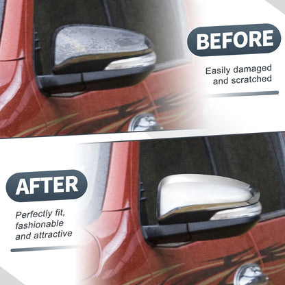 Pair Rearview Mirror Cover Cap Chrome Plated for Toyota Hilux (2015-2020)