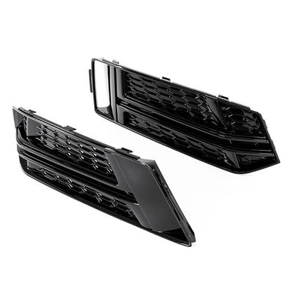 Front Fog Light Cover Black for Audi A4 B9 S-Line 2016-2018 (2 x Covers)