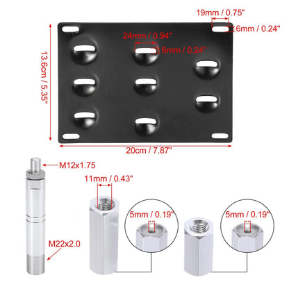 Tow Hook License Plate Mount Bracket Holder for Toyota