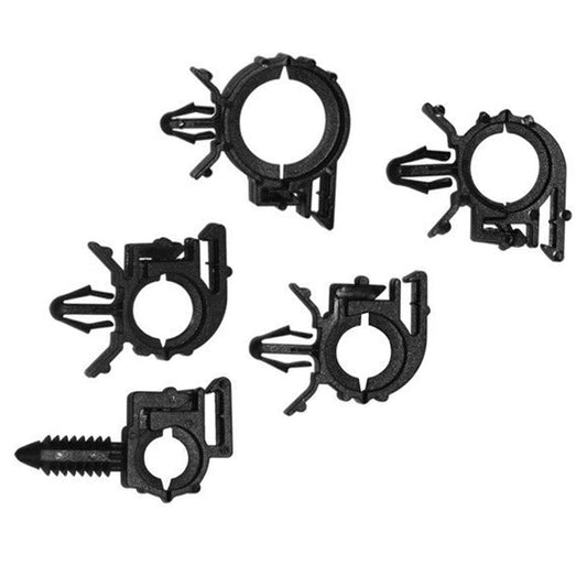 125 x Car Wiring Harness Fastener Clips for GM Mazda - Black