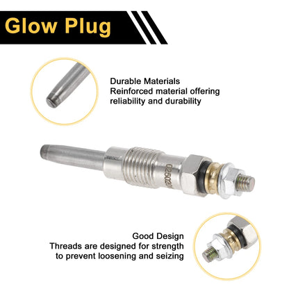 Glow Plug for Diesel Engine - Silver Tone Steel (1 Pc)