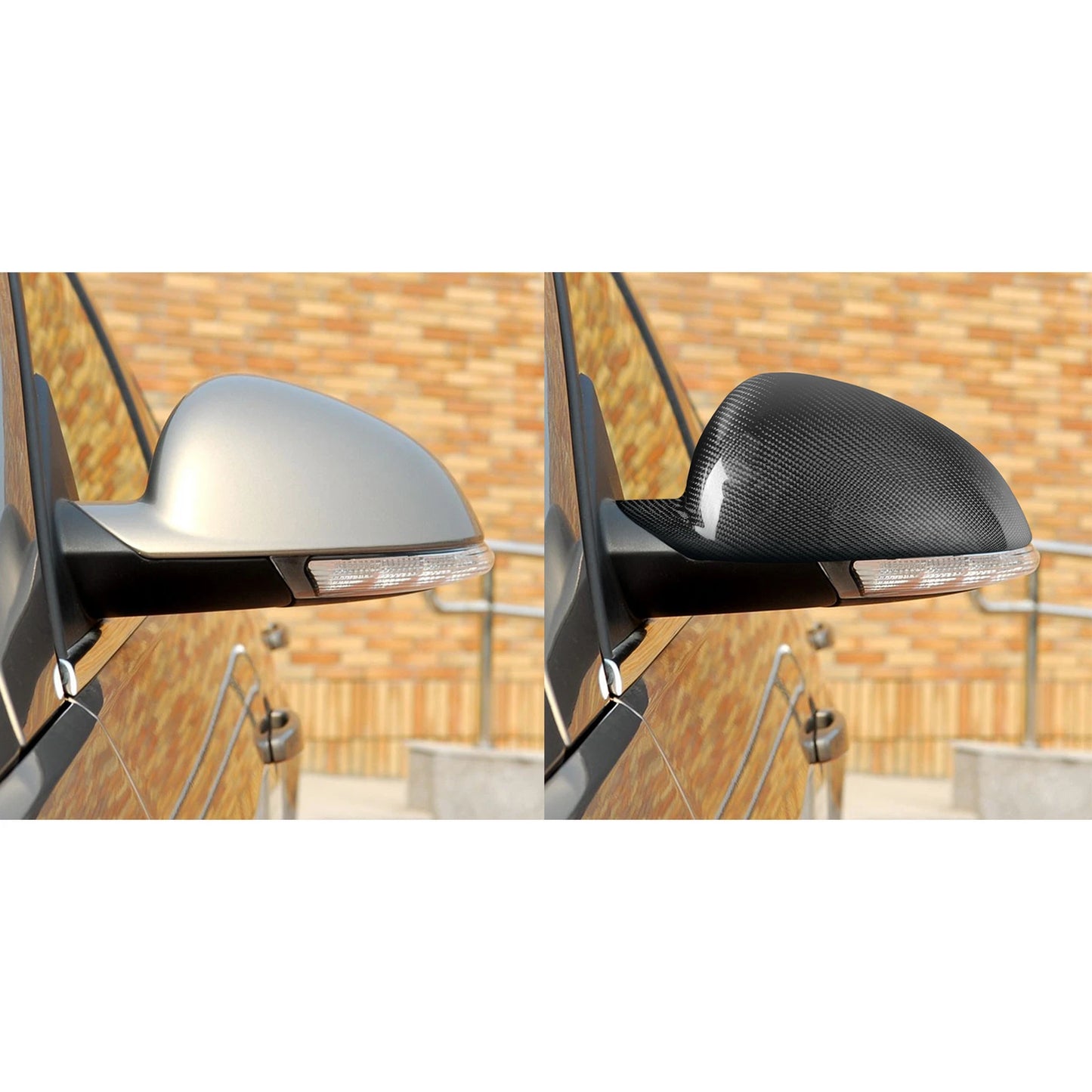 Overlay Real Carbon Fiber Wing Mirror Cover Caps Fit For Buick Regal 2009-2015