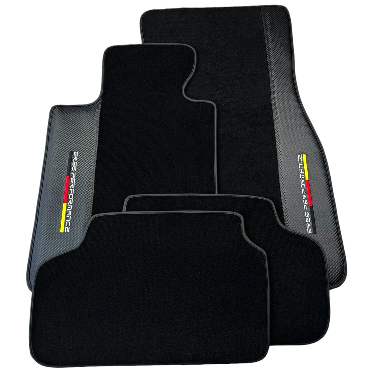 Black Floor Mats for BMW X3 E83 SUV (2003-2010) with Carbon Fiber Design