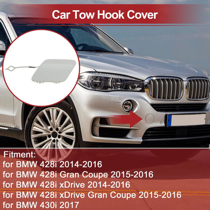 Rear Tow Hook Cover for BMW 428i (2014-2016) - White 1 Pcs