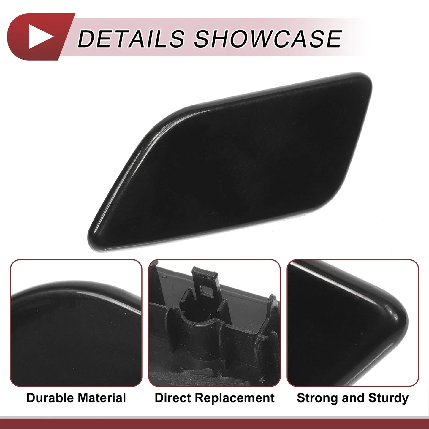 Front Left Washer Nozzle Cover for Subaru Forester (2022-2024) Black