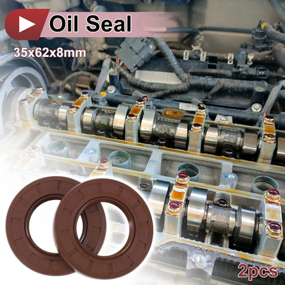 Oil Seal / 35x62x8mm / Rotary Shaft Seal FKM Rubber 2x for Make Model