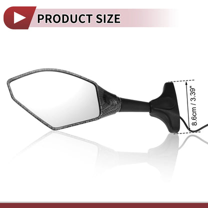 Set of Motorcycle Rear View Mirrors for Suzuki GSX-R600 GSX-R750 (03-17)