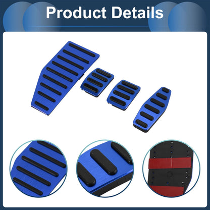 4 Pcs Manual Foot Accelerator Pedal Covers for Suzuki Jimny (2018-2022) Blue