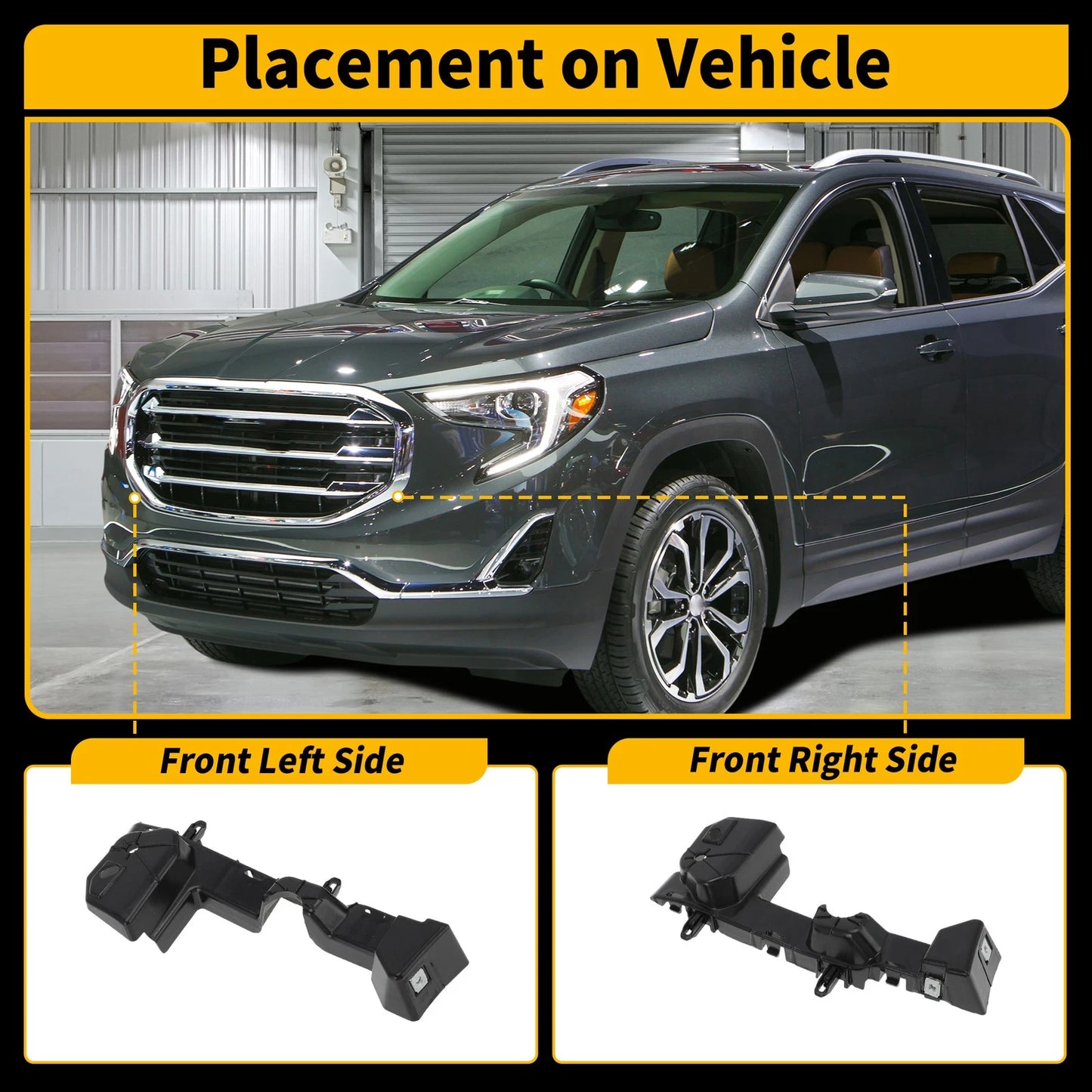 1 x Front Bumper Bracket for GMC Terrain Driver Passenger