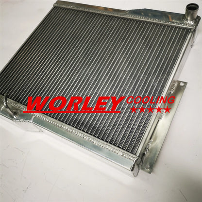 5ROWS Aluminum Radiator + Blue Hose for MG MGB GT/Roadster (1977-1980)