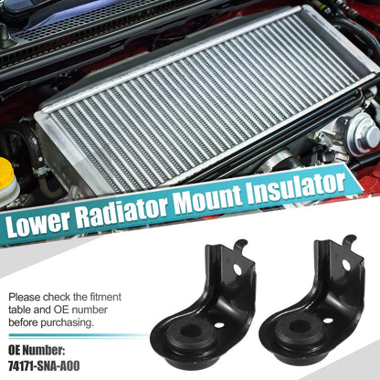 2 x Car Upper Radiator Brackets with Cushions for Honda Civic (2006-2011)