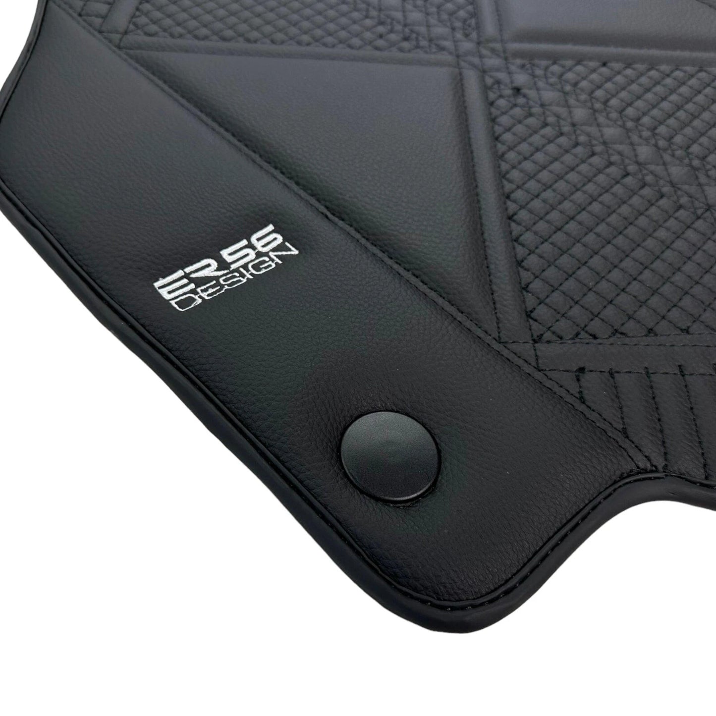 Black Leather Floor Mats for Ferrari 488 GTB (2015-2023) - AutoWin Brand