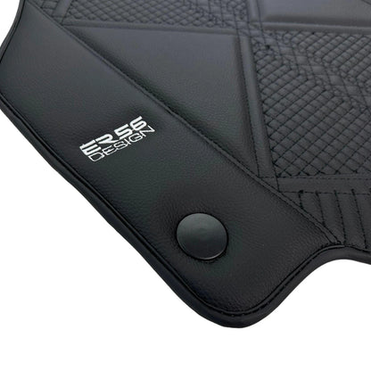 Black Leather Floor Mats for Ferrari 488 GTB (2015-2023) - AutoWin Brand