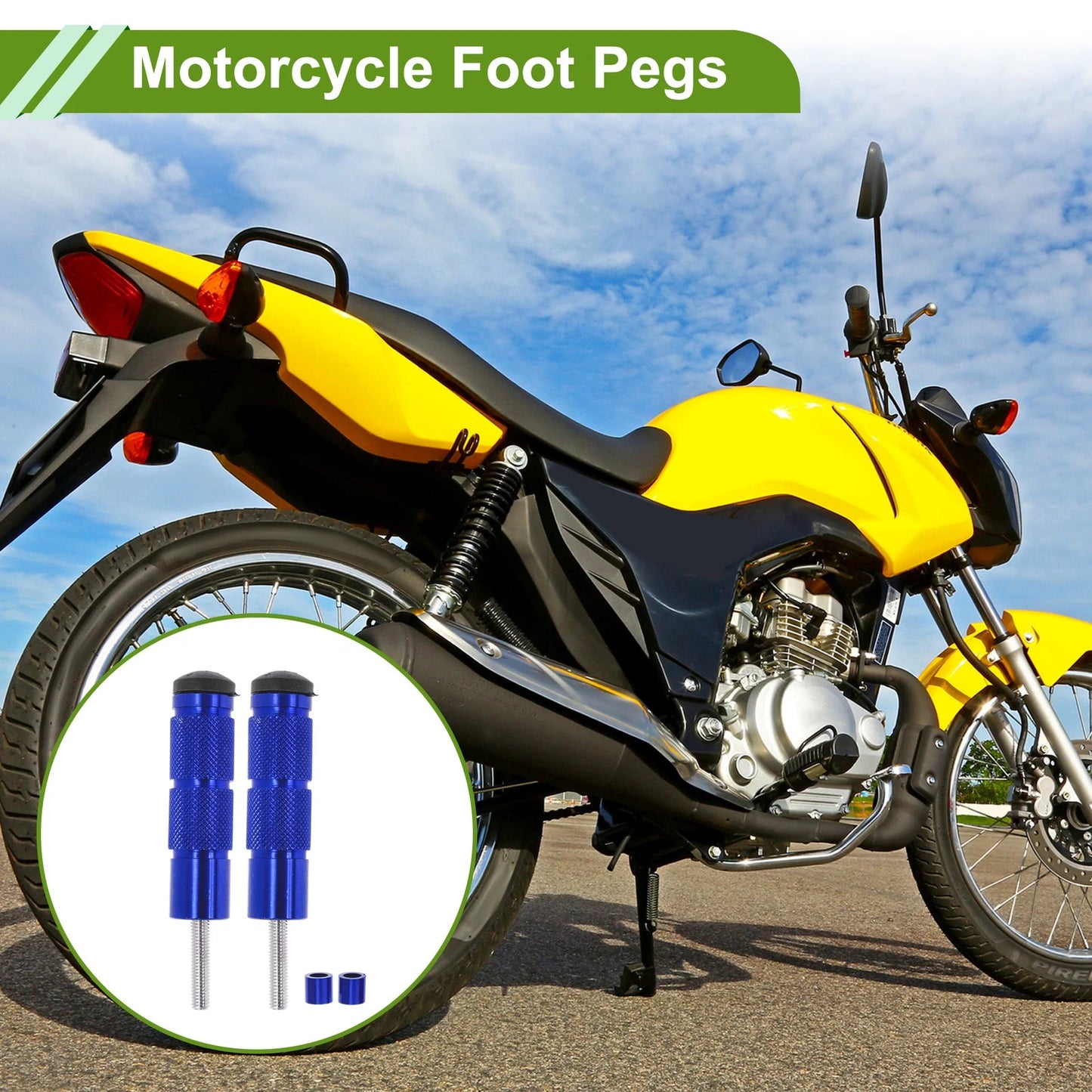 FootPegs / 3.5" / Foot Pedal Blue for Motorcycle