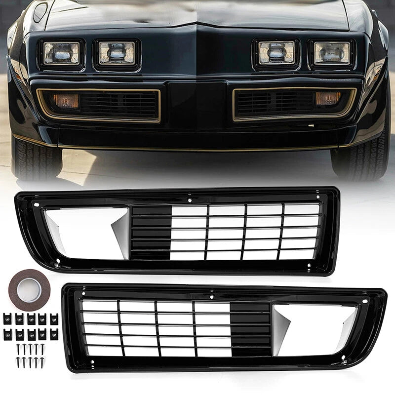 Front Bumper Lower Grill Cover Set for 1979-1981 Pontiac Firebird Trans Am