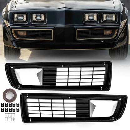 Front Bumper Lower Grill Cover Set for 1979-1981 Pontiac Firebird Trans Am