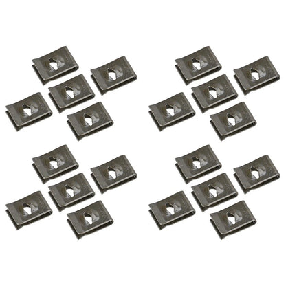 20 x Car Bumper Inner Fender Wheel U-Type Groove Clips for Universal Models
