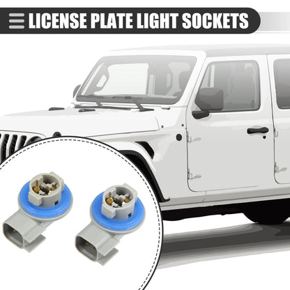 License Plate Light Socket for Dodge Ram ABS 68046629AA Gray Blue