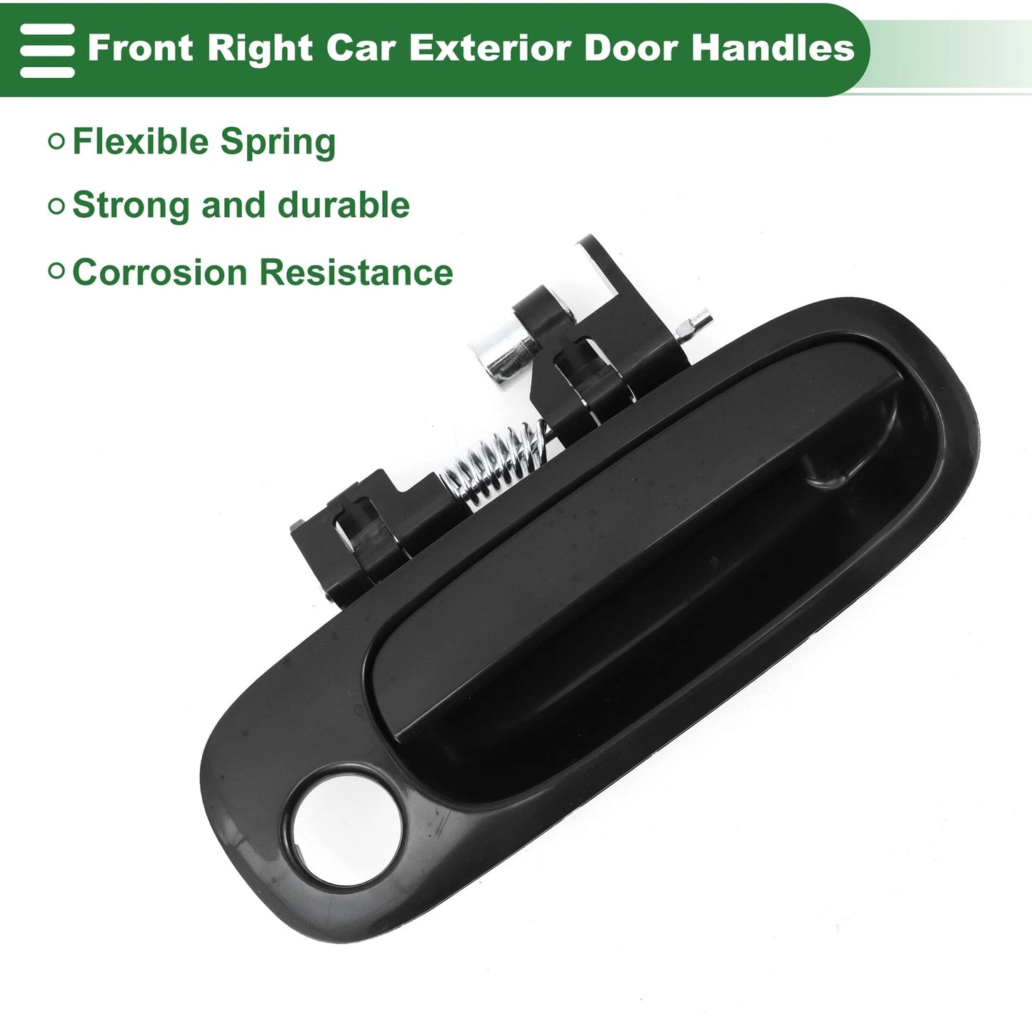 Front Right Door Handle for Toyota Corolla (2014-2019) - Black Exterior Handle
