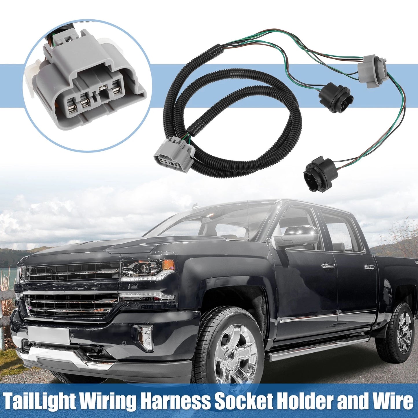 Tail Lamp Holder & Wiring Harness for Chevrolet Silverado