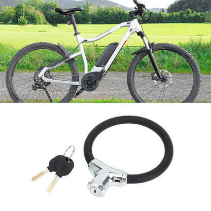Portable 42cm Anti-Theft Cable Bike Lock for Bicycle - Black