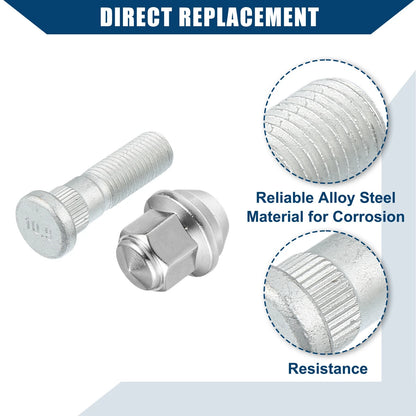 M12-1.5 Wheel Lug Stud Bolts  for Ford Fiesta Focus Fusion (2011-2023)