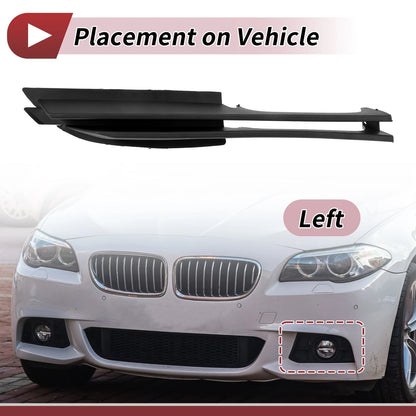 Front Left Fog Light Grill for BMW 320i (2002-2005) - 1 x Black Lens