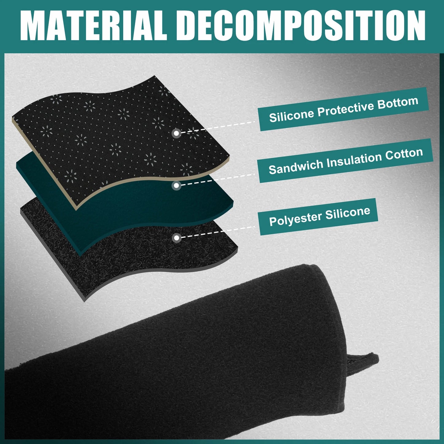 Black Dashboard Cover Mat for Suzuki Jimny (2018-2023)