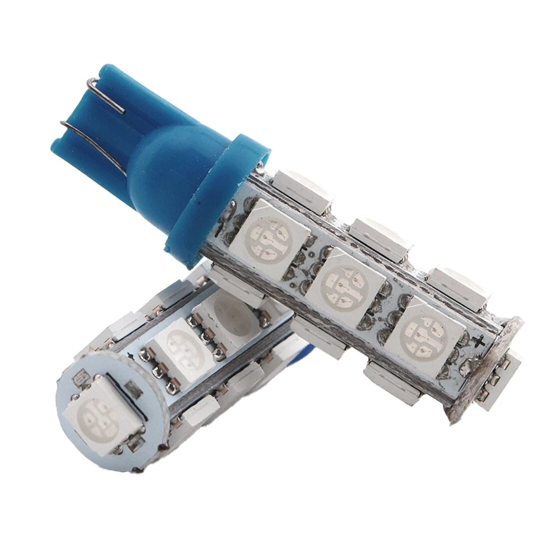 10pcs Blue T10 Wedge 13-SMD 5050 LED Light Bulbs for RV Camper Trailer
