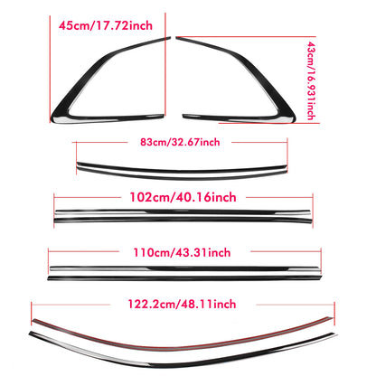 10 x Titanium Black Window Strip Moulding for Honda CR-V (2023-2024)