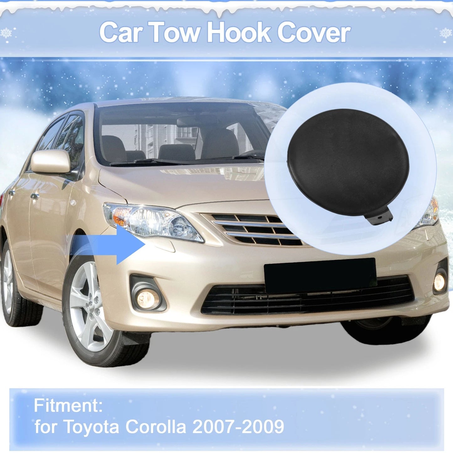 Right Front Tow Hook Cover Cap for Toyota Highlander (2008–2010)