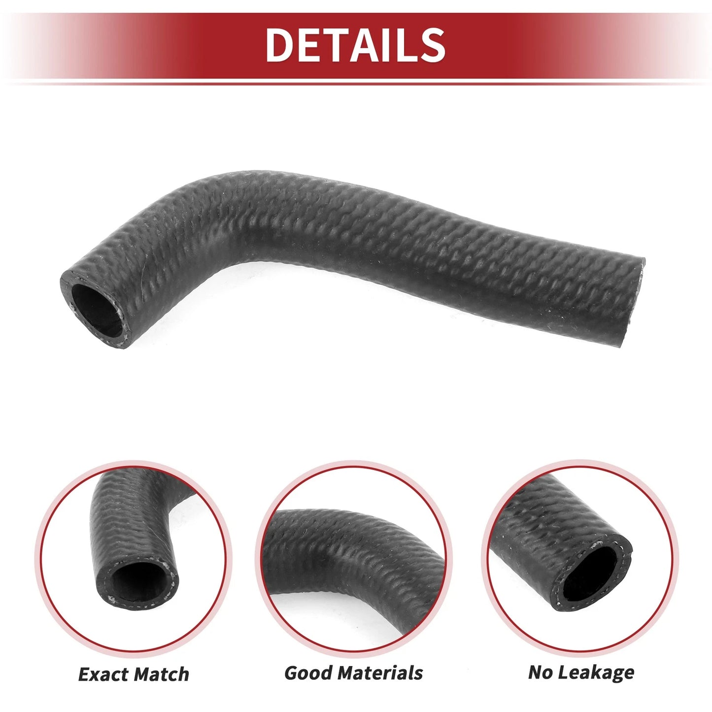 Heater Hose for Toyota Highlander 3.5L (2008-2016) Rubber Black 1 x Piece