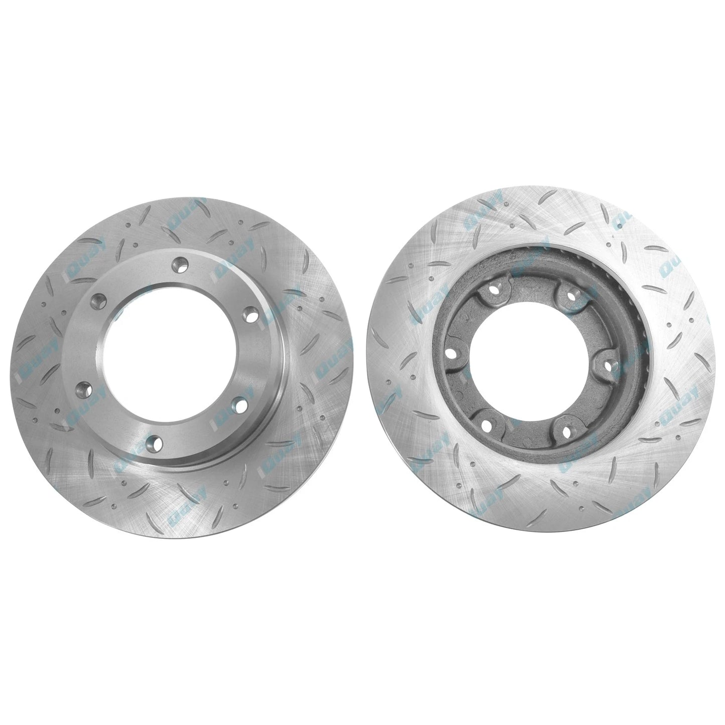 2 x Front Slotted Disc Rotors & Brake Pads for Toyota FJ80 HDJ80 HZJ80 (1990-1992)