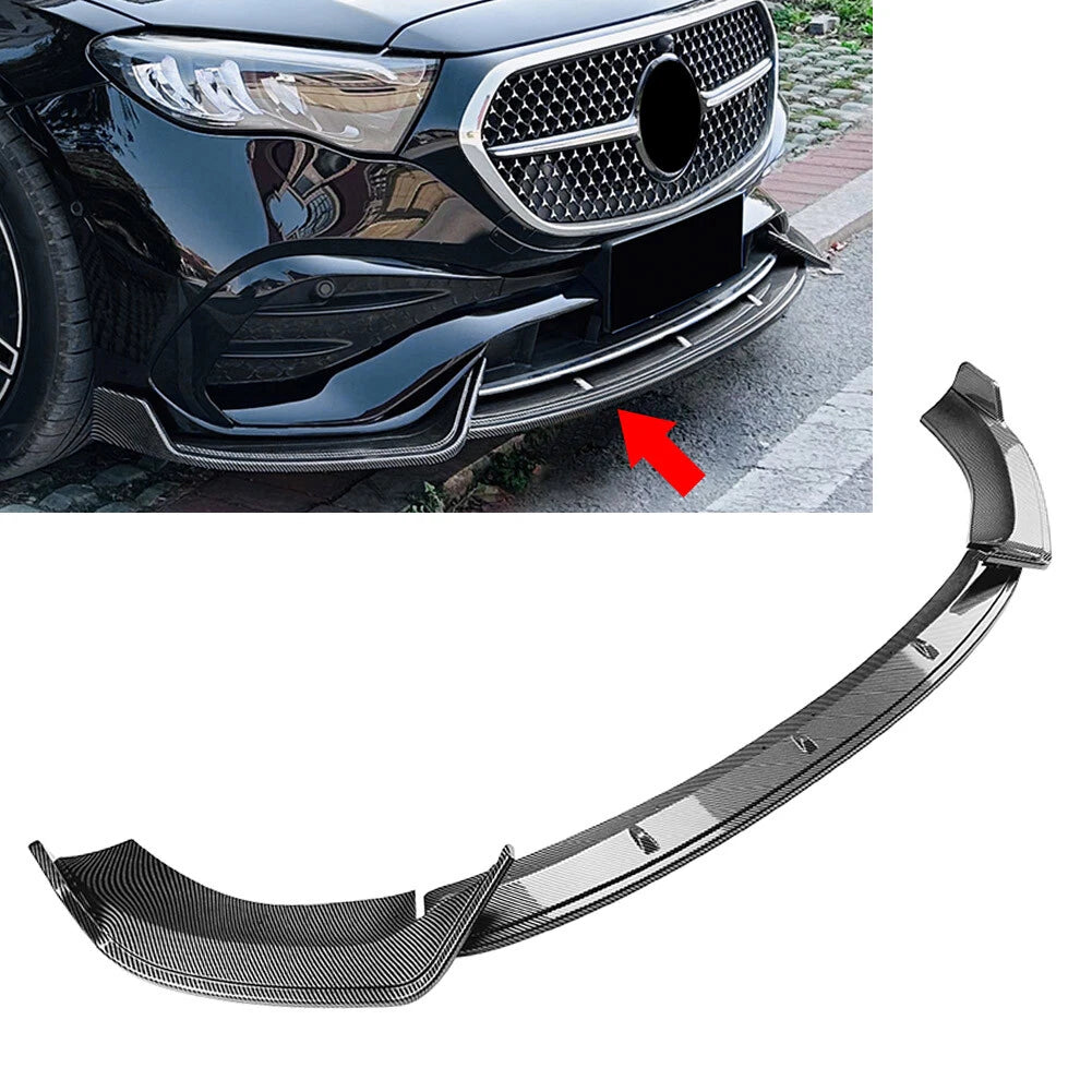 Front Bumper Splitter Spoiler Lip for Mercedes Benz E Class (2024)