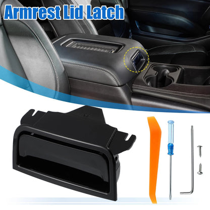 Center Console Cover Lock Armrest Lid Plastic for GMC Matte Black
