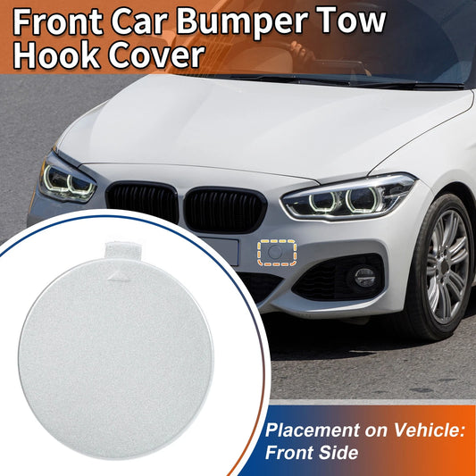 1 Pcs Front Bumper Tow Hook Cover for BMW 1 Series Ice Silver