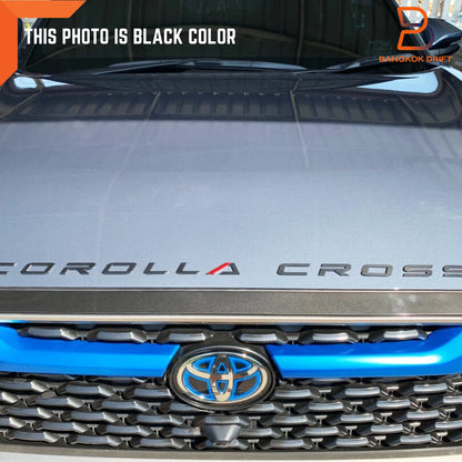 3D Acrylic Logo Emblem with Silver Red Trim for Toyota Corolla Cross (20-25)