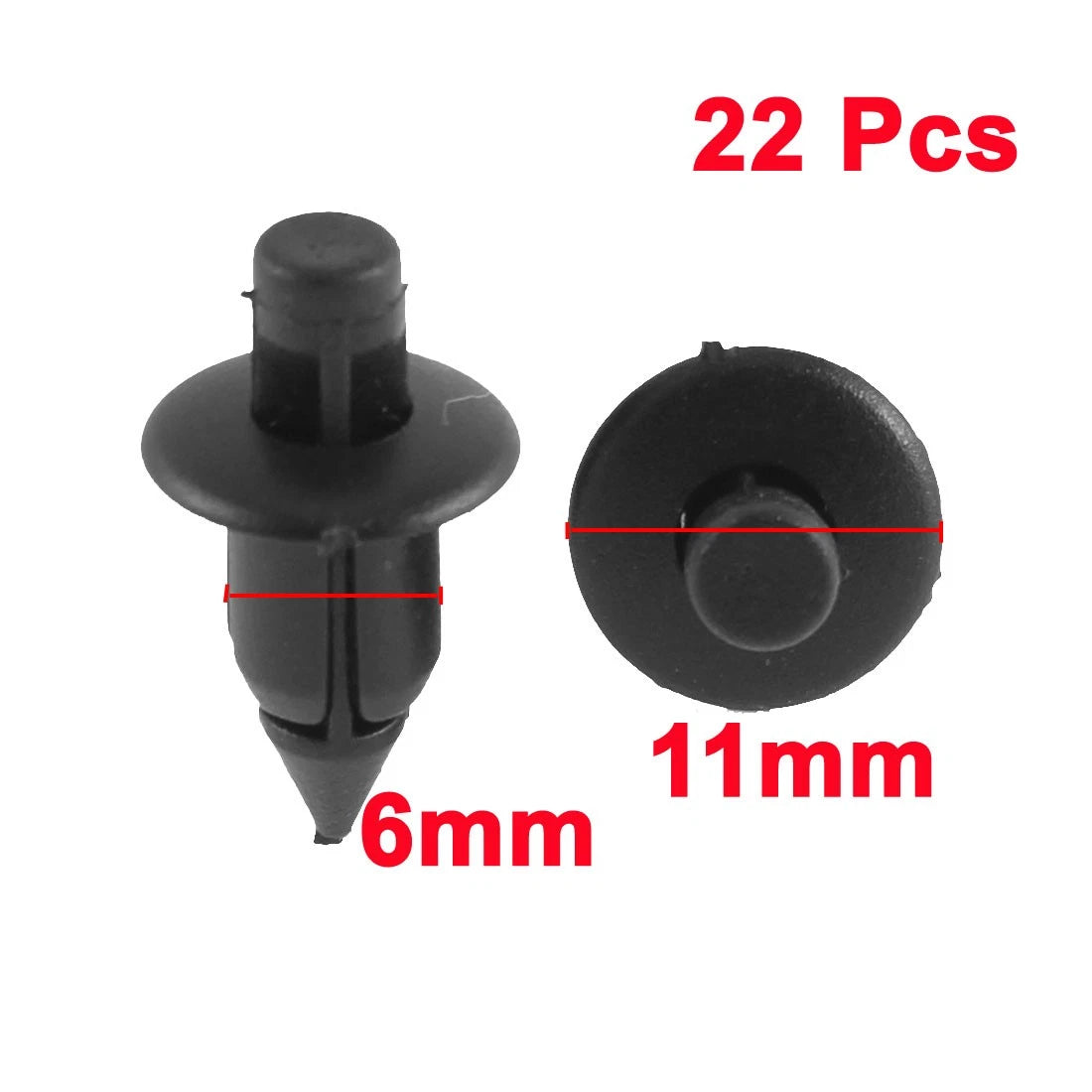 22 Pcs Mini Rivet Retainers 6mm x 11mm x 13mm for Toyota