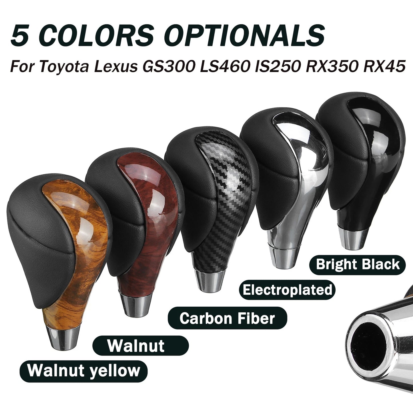 PU Leather Gear Stick Knob for Toyota Lexus GS300 LS460 IS250 RX350 RX45