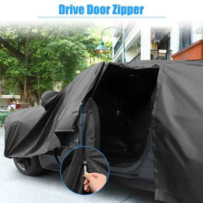 1 Pcs Waterproof SUV Car Cover with Zipper Black for Chevy Camaro (2010-2021)