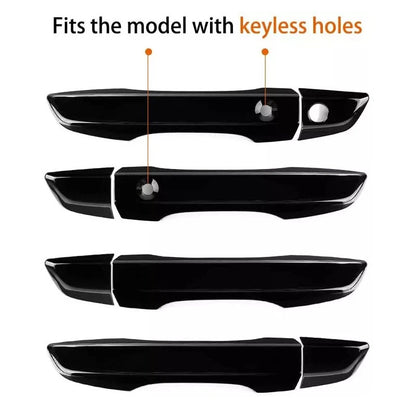 4X Gloss Black Door Handle Cover Trim for Honda Civic 2016-2021
