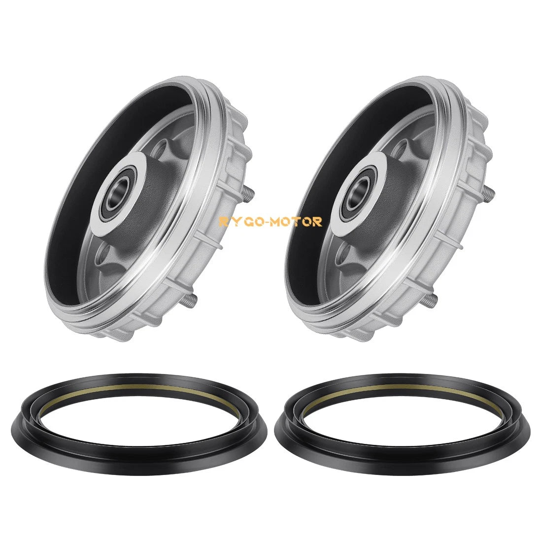 2 x Front Brake Drum & Dust Seal for Honda Rancher 350 (2000–2006)