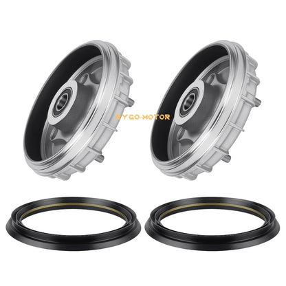 2 x Front Brake Drum & Dust Seal for Honda Rancher 350 (2000–2006)