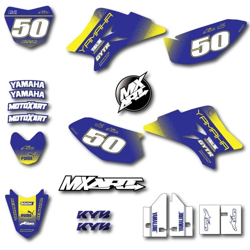 Custom Graphics Kit for Yamaha TTR 50 Monte Carlo Style Decals
